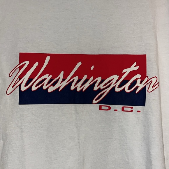 Delta tag Y2K NWOT puff paint “Washington DC” T shirt - Picture 2 of 7